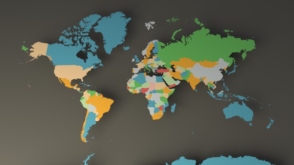Worldmap Separated by Country preview image 1